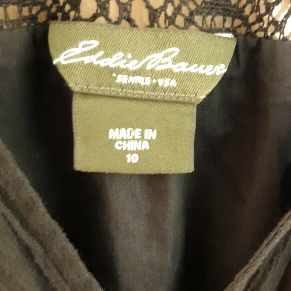 Eddie Bauer  Lined Textured Knee Length Dress 10 - Picture 6 of 7